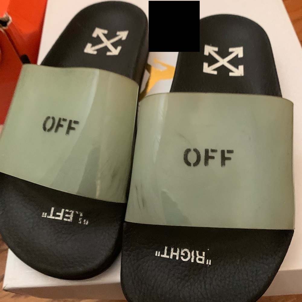 Off White Pool Sliders Slipper Slides - image 3
